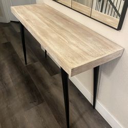 Beige Wooden Console Table