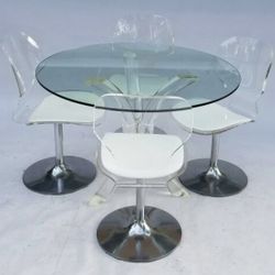 Mid Century Modern Extremely Rare Complete Set of Iconic Charles Hollis Jones Lucite Dining Set 