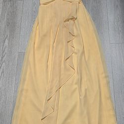 David's Bridal  soft yellow size 6 dress