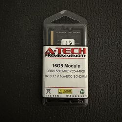 Brand New: A-Tech 16gb DDR5 5600MHz PC5-44800 SO-DIMM Laptop Computer RAM Memory  IN ARLETA 91331