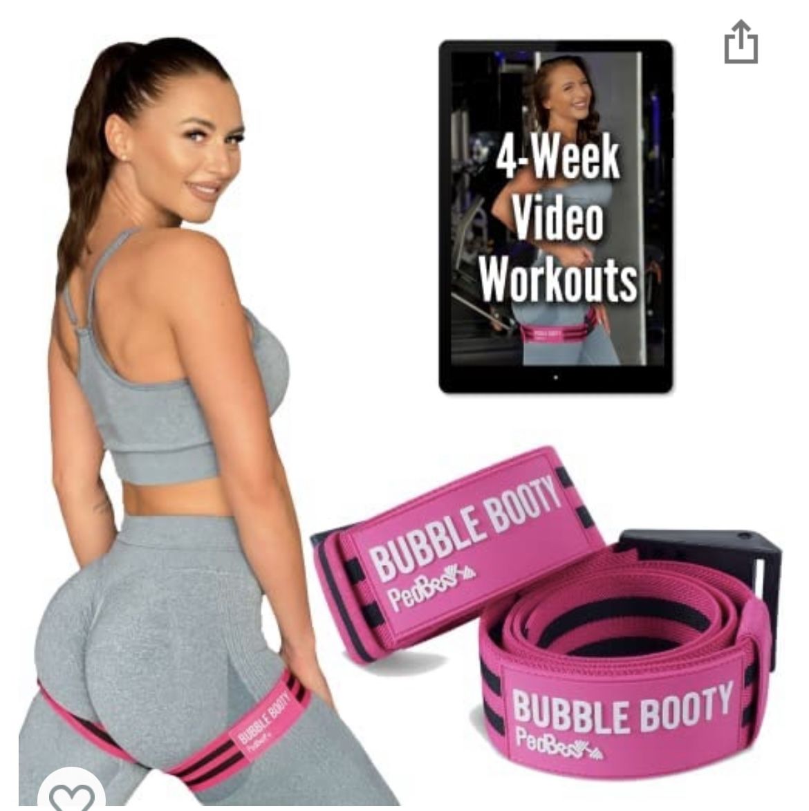 Blood Flow Restriction Bands for Women Glutes with 4-Week Booty Bands Exercise Guide, Bfr Booty Occlusion Bands for Women, Booty Bands Legs and Butt,