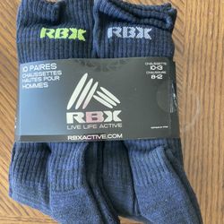 NWT RBX Men’s Crew Socks 10 pairs 