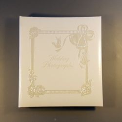 Wedding Photo Album with Gold Etchings