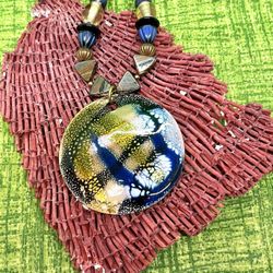Handmade Enameled Necklace 