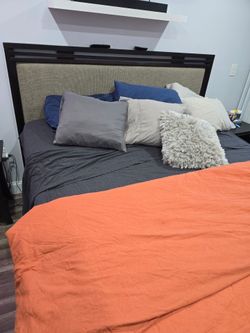 California King bed frame and headboard