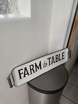 Farmhouse To Table Metal Wall Tray 28" W x 7" H