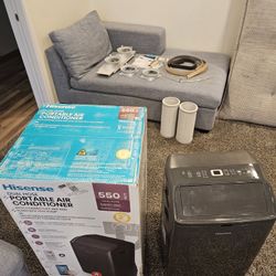 Hisense 10000 BTU DOE 115-Volt Vented Large Room Smart Portable Air Conditioner with Heater, Remote Included