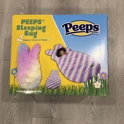 Peeps 74 Inch Extra Large Bunny Sleeping Bag, Super Cozy & Soft, Easter