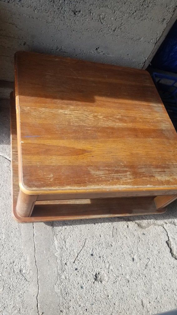 Square coffee table, solid wood