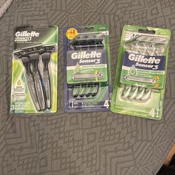 3 Packages Of Gillete Sensitive All 3/$10