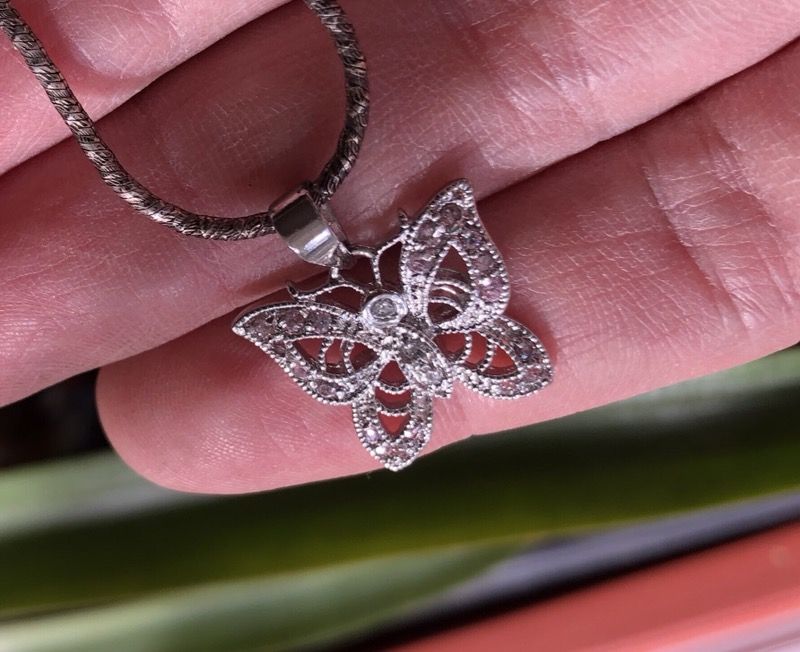 Sterling silver butterfly necklace