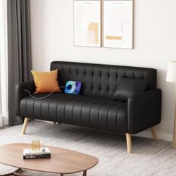 PU Leather Love Seat 