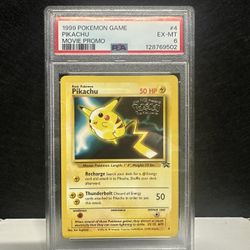 1999 POKEMON GAME MOVIE MOVIE PROMO #4 PIKACHU PSA 6