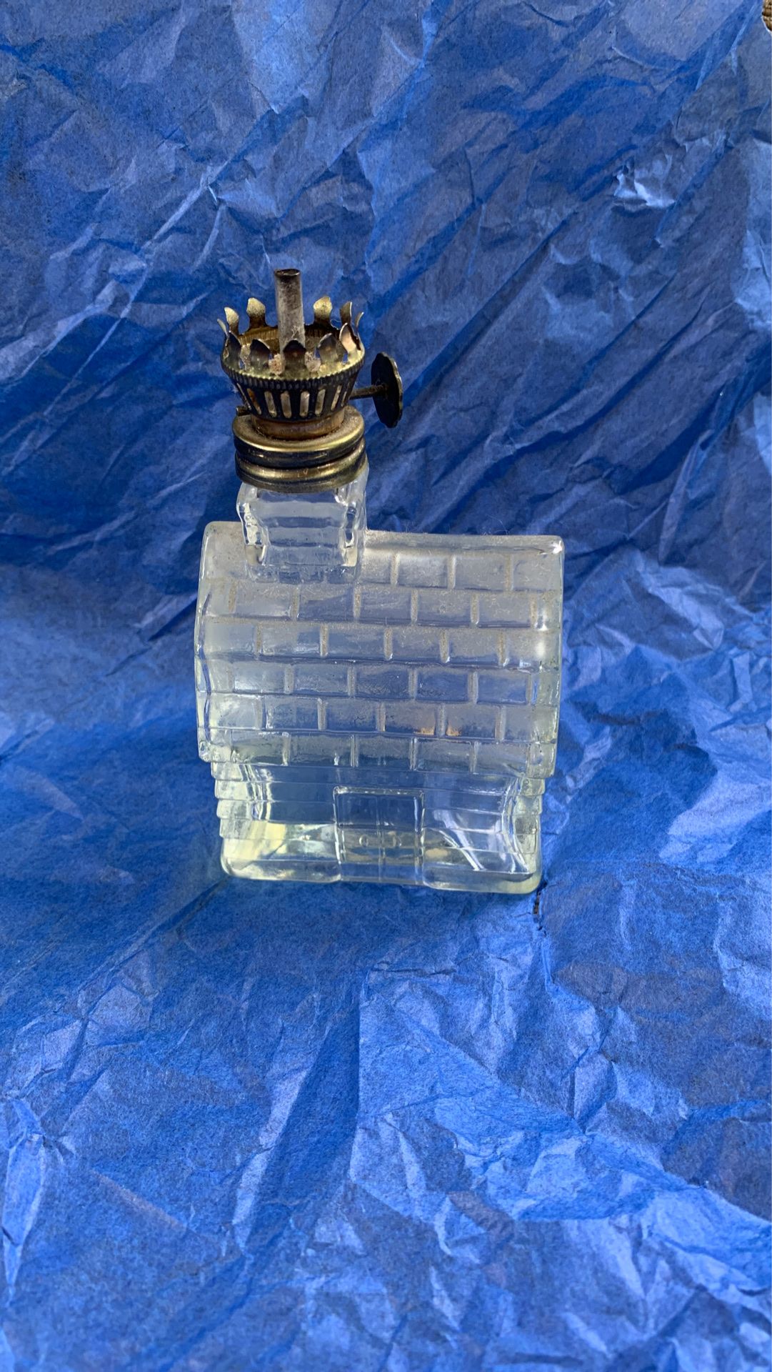 Vintage barn oil lamp