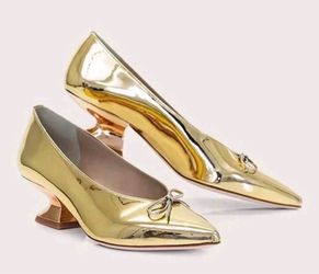 Chelsea Paris Women's Leather Mirrored Pump Size 9.5