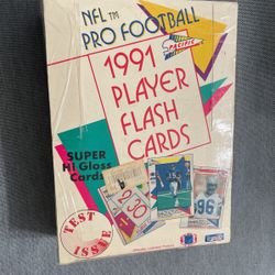 Pacific NFL Pro Football 1991 Player Flash Cards - 36 CT Box Test Issue