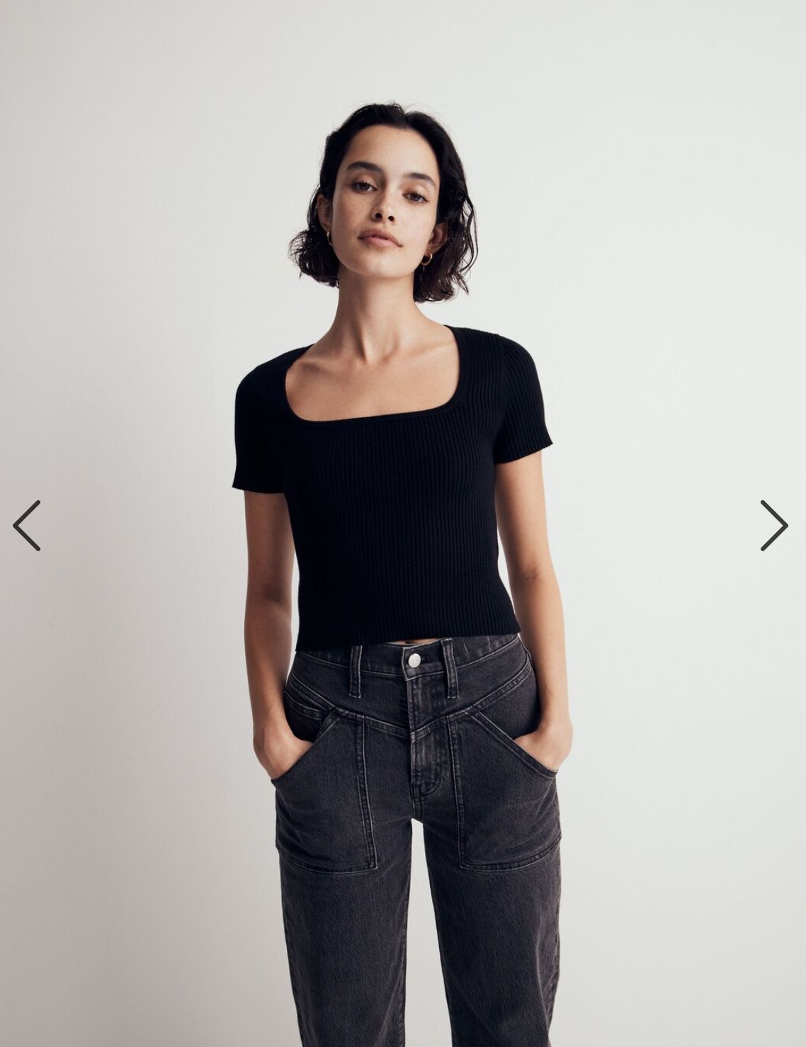 Madewell Cropped Sweater Tshirt
