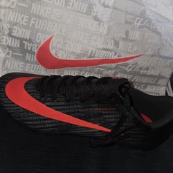 Nike Flyweave Ultra Cleats Black and Red