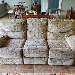 Sofa and loveseat, recliners