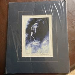 Mahalia Jackson Matte Art With Signature.