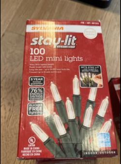 SYLVANIA Stay Lit 100 LED mini light 10m/33ft Christmas String Light