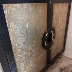 Antique Black And Gold Cabinet
