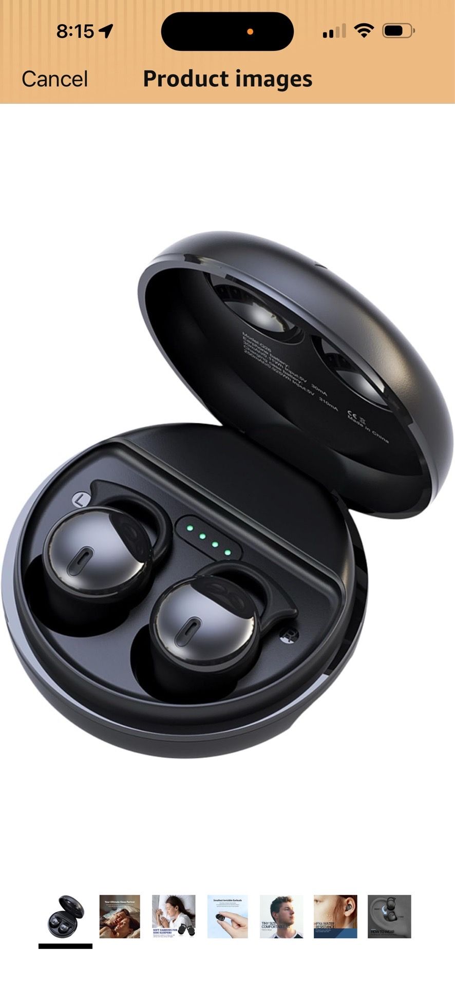 Invisible Sleep Headphones, Sleep Earbuds for Side Sleepers, Mini Noise Blocking Sleep Earphones, Bluetooth 5.3 Wireless Earbuds for Sleeping, Working