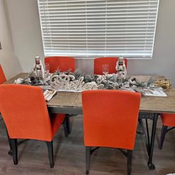 Extendable Dinning Set table With Chairs 