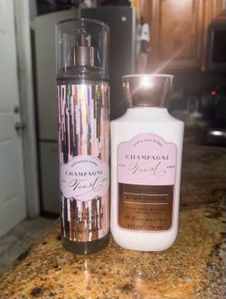 Bath & body works champagne toast set