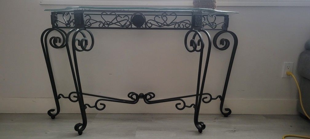 Tempered Glass Console Table 