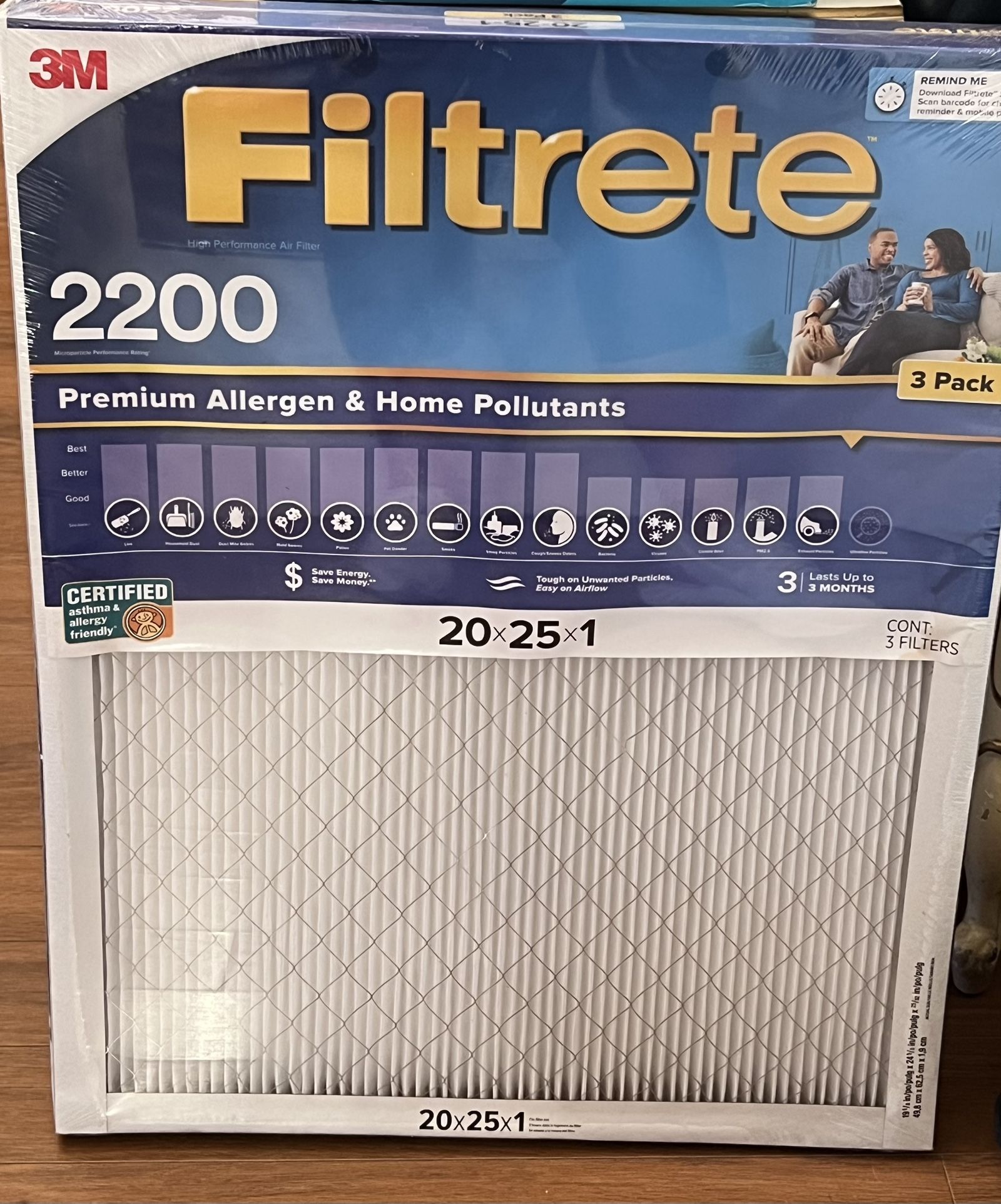 Filtrete AC Filters 20x25x1 (3 Pack)