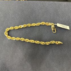 14k Gold Rope Bracelet 