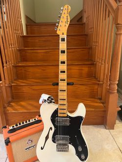 Squier Classic Vibe Thinline Telecaster (Mint) w/ Orange Crush 12 Amp