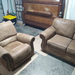 Sofa and Rocking Reclining Chair