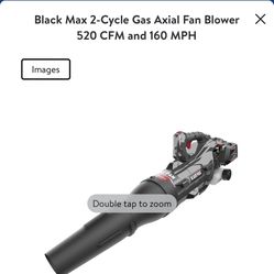 Black Max 2-Cycle Gas Jet Fan Blower 520 CFM and 160 MPH Leaf blower Garden Lawn