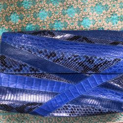 Genuine PYTHON/CROCODILE/LIZARD Leather Clutch