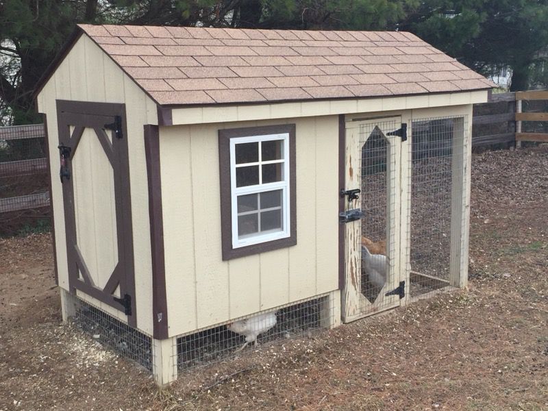 Chicken Coop 4x8 Combination w/ Covered Run