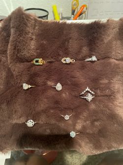 Moissanite 14k over sterling silver Rings, bracelets, chains and earrings