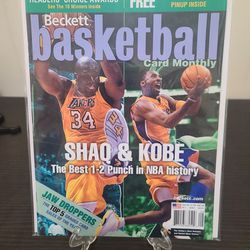 Kobe & Shaq Lakers NBA basketball Beckett magazine 