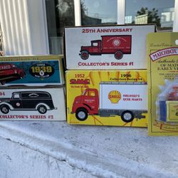 Collection Of Ertl, Texaco, Shell, Matchbox Toy Trucks In Original Boxes
