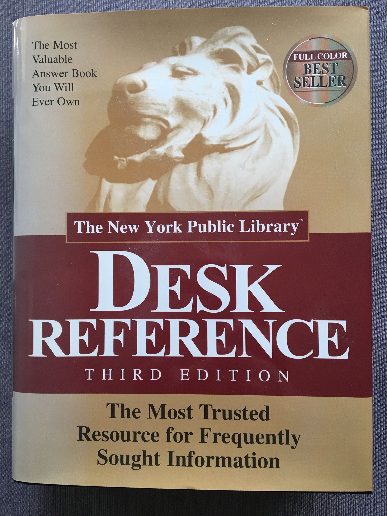 The New York Public Library Desk Reference. The classic desk reference book best seller, 1040 pages, hardcover, new condition, third edition.