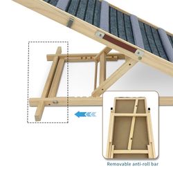 2026 Upgraded Dog Ramp for Couch, Small Dog Ramp for Sofa, 6 Adjustable Height from 14'' to 25", Portable Stable Pet Steps with Non-Slip Pad, Pet Ramp