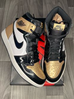 Gold toe Jordan 1s