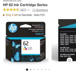 HP 62 Ink Cartridge, Black (C2P06A)