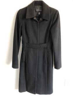 Black wool coat size 2
