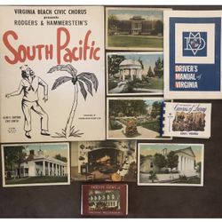 10 Vintage Virginia Collectibles-Williamsburg Cards Are Linen From The 1940s ++