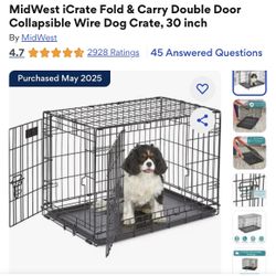 Midwest Crate Fold And Carry Double Door 