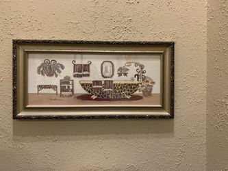 Safari bath wall art