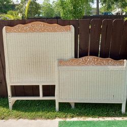 Wicker / Rattan Headboard Footboard