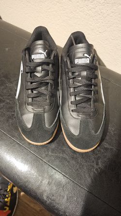 PUMA Mens Club Classic Black White Gum  size 10